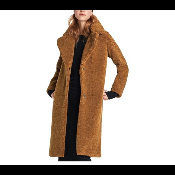 zara long textured coat